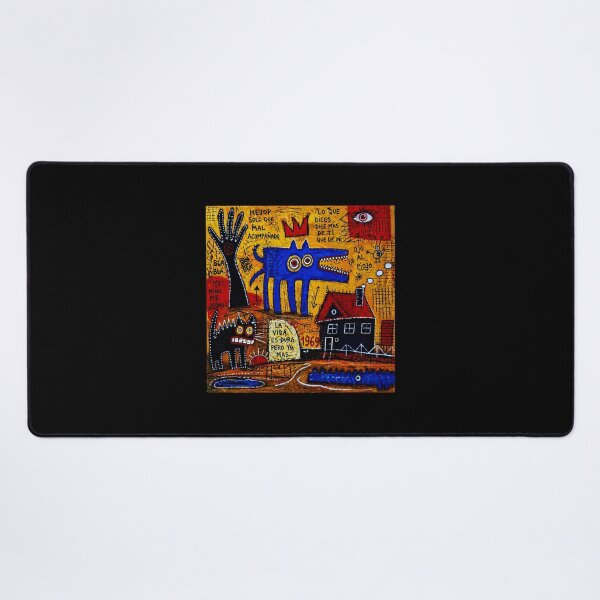 Item preview, Vida Es Dura Surreal Blue Dog Illustration designed and sold by Modaozushi216.