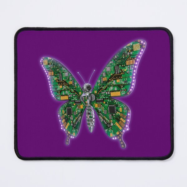 Item preview, Cybernetic Circuit Butterfly - Tech Nature Steampunk Art designed and sold by powersunlight.