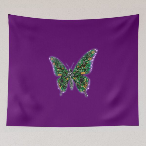 Item preview, Cybernetic Circuit Butterfly - Tech Nature Steampunk Art designed and sold by powersunlight.