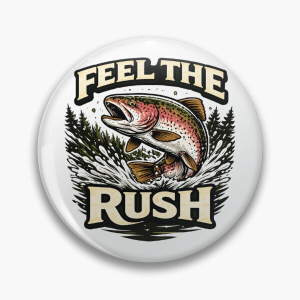 Item preview, Feel The Rush – Wild Rainbow Trout Attack | Fly Fishing Vintage Design designed and sold by Tomasz  Siennicki.