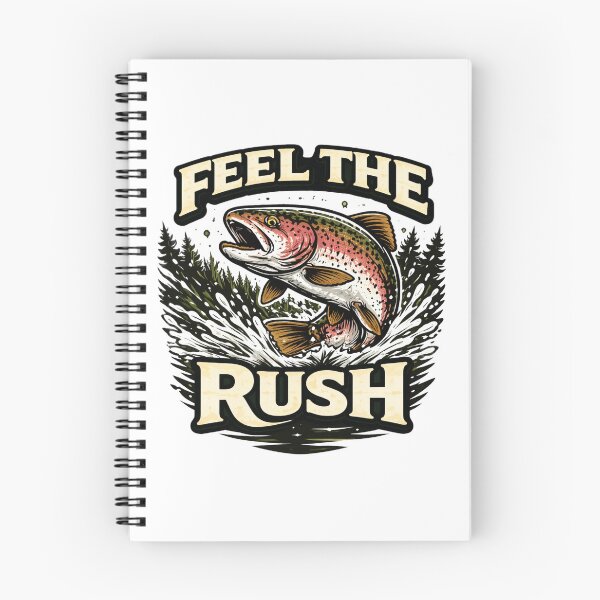 Item preview, Feel The Rush – Wild Rainbow Trout Attack | Fly Fishing Vintage Design designed and sold by Tomasz  Siennicki.