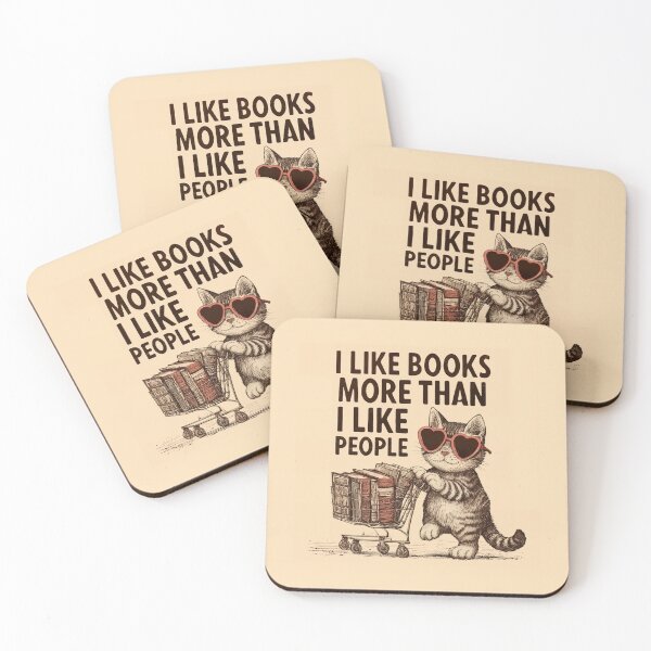 Item preview, I Like Books More Than I Like People designed and sold by RebenCantik.