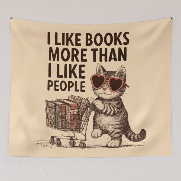 Item preview, I Like Books More Than I Like People designed and sold by RebenCantik.