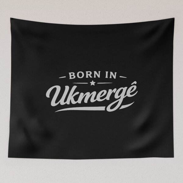 Item preview, Born in Ukmergė Gray Typography designed and sold by EimSol.