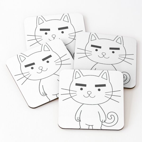 Item preview, Cool Eyebrow Cat Illustration designed and sold by Komatoya.