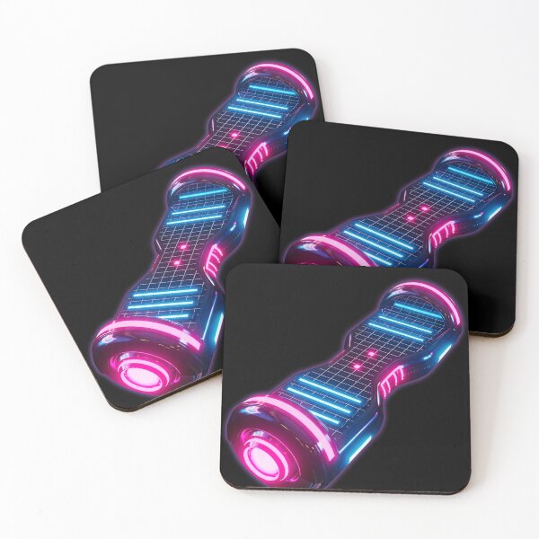 Item preview, Neon Grid Hoverboard - Cyberpunk Electric Ride Art designed and sold by powersunlight.