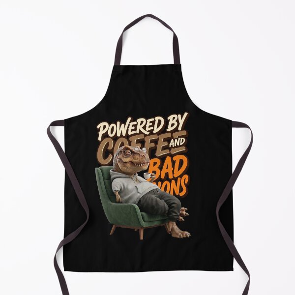 Item preview, Powered by Coffee and Bad Decisions Dinosaur designed and sold by TheCalmEdit.