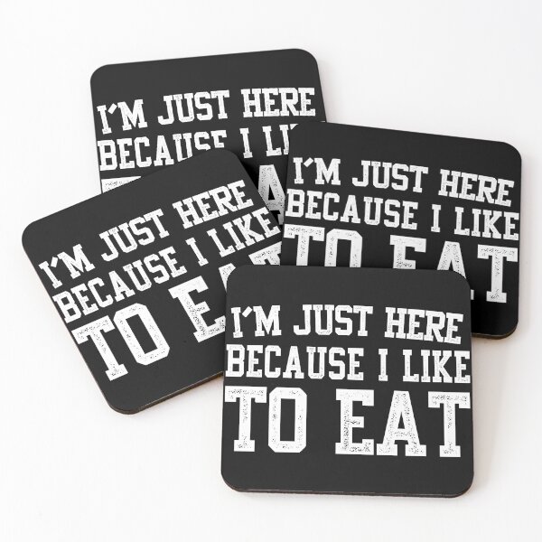 Item preview, I’m Just Here To Eat Funny Gym Quote designed and sold by eliramaison.