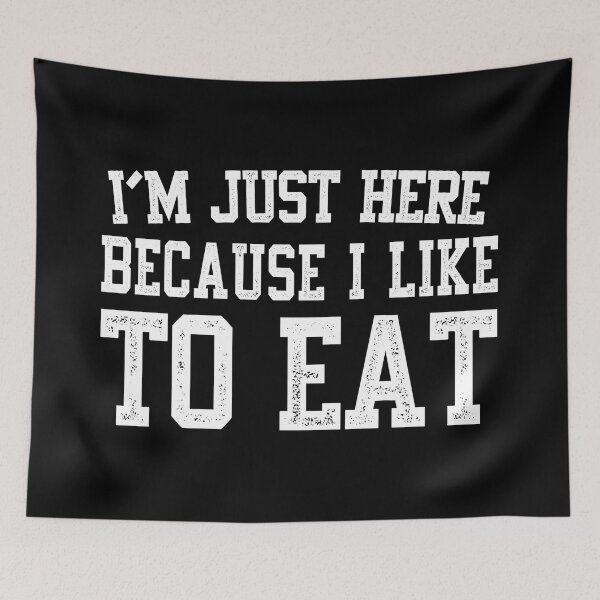Item preview, I’m Just Here To Eat Funny Gym Quote designed and sold by eliramaison.