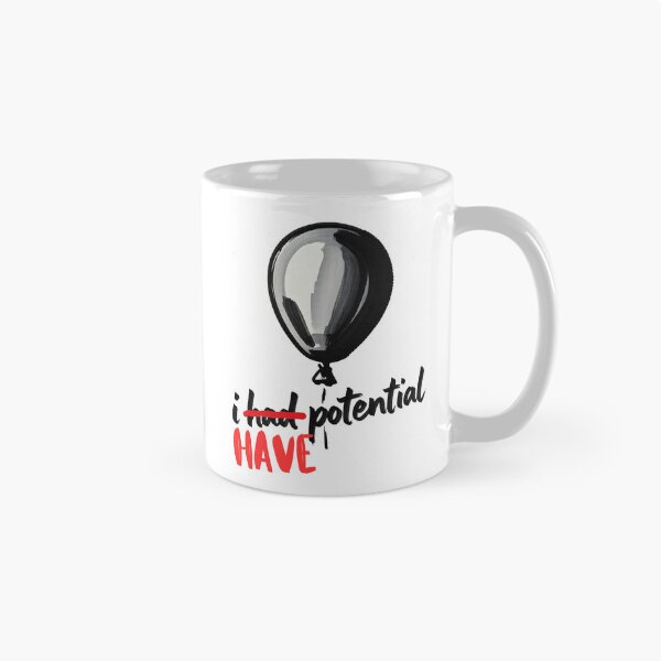 Item preview, I Have Potential – Dark Humor Balloon Design | Minimalist Sarcastic Quote designed and sold by ArcticFoxStudio.