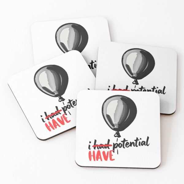 Item preview, I Have Potential – Dark Humor Balloon Design | Minimalist Sarcastic Quote designed and sold by ArcticFoxStudio.