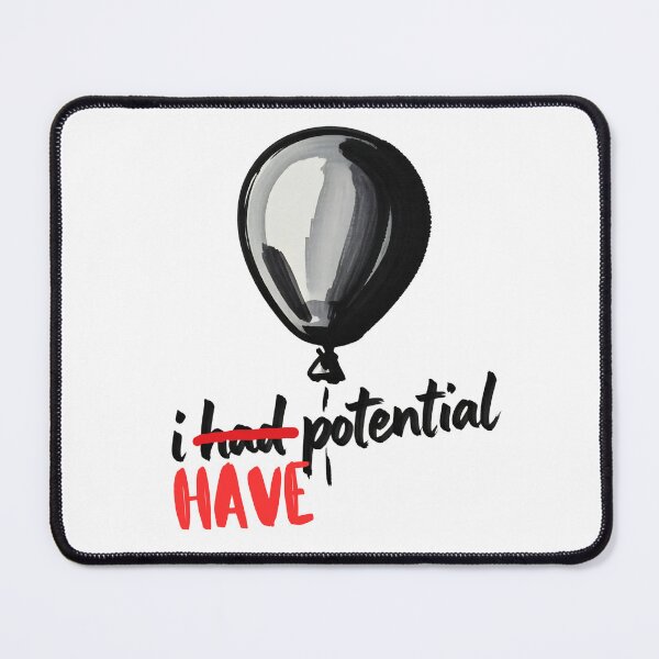 Item preview, I Have Potential – Dark Humor Balloon Design | Minimalist Sarcastic Quote designed and sold by ArcticFoxStudio.