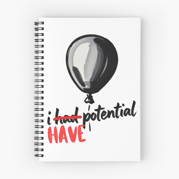 Item preview, I Have Potential – Dark Humor Balloon Design | Minimalist Sarcastic Quote designed and sold by ArcticFoxStudio.