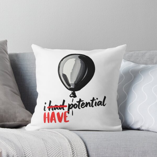 Item preview, I Have Potential – Dark Humor Balloon Design | Minimalist Sarcastic Quote designed and sold by ArcticFoxStudio.