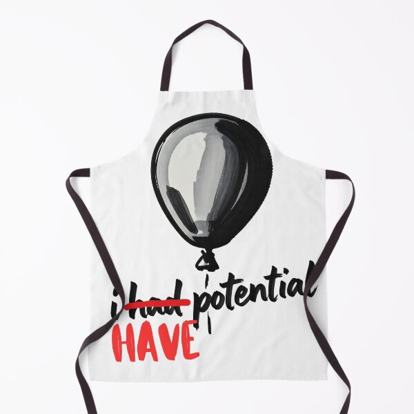 Item preview, I Have Potential – Dark Humor Balloon Design | Minimalist Sarcastic Quote designed and sold by ArcticFoxStudio.