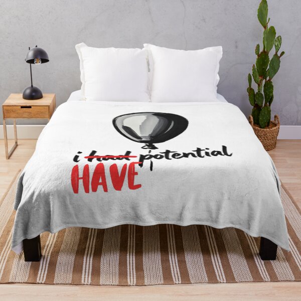 Item preview, I Have Potential – Dark Humor Balloon Design | Minimalist Sarcastic Quote designed and sold by ArcticFoxStudio.