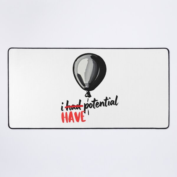 Item preview, I Have Potential – Dark Humor Balloon Design | Minimalist Sarcastic Quote designed and sold by ArcticFoxStudio.