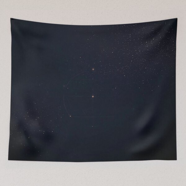 Item preview, Negative Space Sacred Geometry – Hidden Cosmic Structure Minimal Gold Design designed and sold by ArtivaNest.