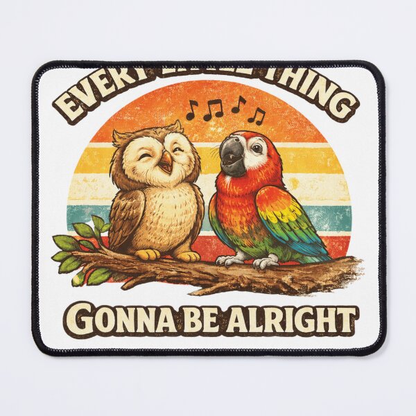 Item preview, Cute Owl And Parrot Retro Vintage Bird T-Shirt Design designed and sold by Amitabr14.
