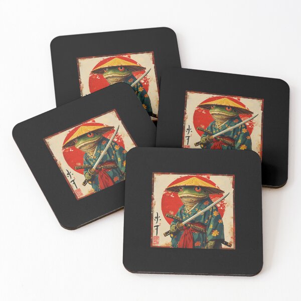 Item preview, Samurai Frog Japanese Woodblock Style  designed and sold by titanlevi.