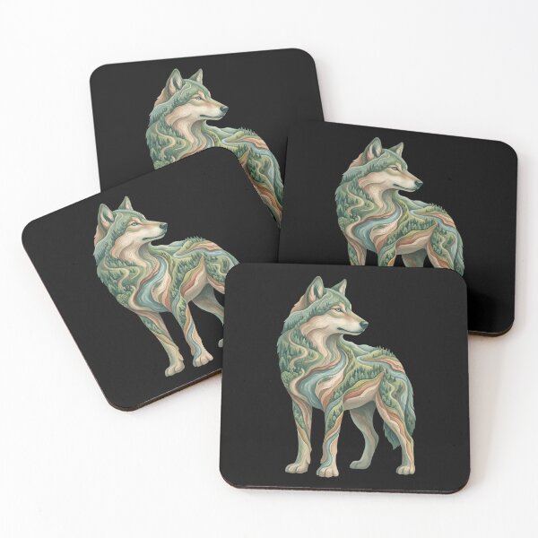 Item preview, River Flow Wolf – Landscape Within Form designed and sold by printedartgoods.