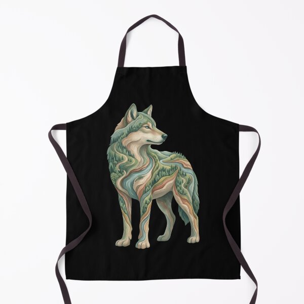 Item preview, River Flow Wolf – Landscape Within Form designed and sold by printedartgoods.