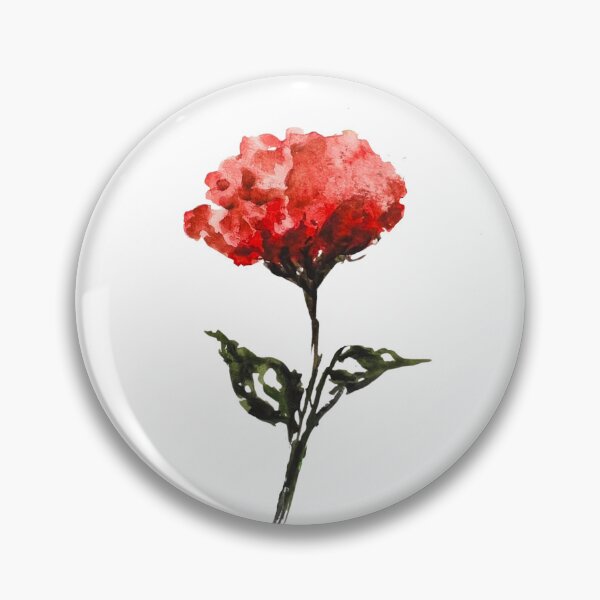 Item preview, Red Watercolor Carnation Flower Sticker | Hand Painted Floral Art designed and sold by Little Bloom Studio.