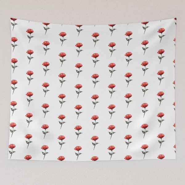Item preview, Red Watercolor Carnation Flower Sticker | Hand Painted Floral Art designed and sold by Little Bloom Studio.