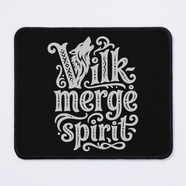Item preview, Vilkmergė Spirit Gray Wolf Typography designed and sold by EimSol.