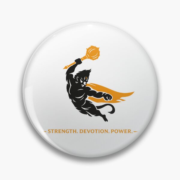 Item preview, Flying Hanuman Silhouette Strength Devotion Power Hindu God Minimal T-Shirt designed and sold by warlistop.