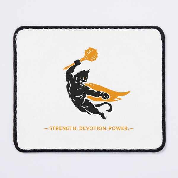 Item preview, Flying Hanuman Silhouette Strength Devotion Power Hindu God Minimal T-Shirt designed and sold by warlistop.