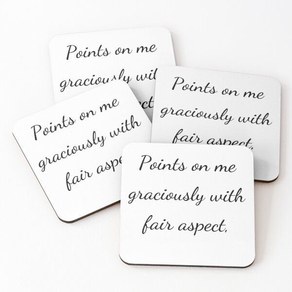 Item preview, "Points on me graciously with fair aspect," - handwriting black designed and sold by ariksworld.