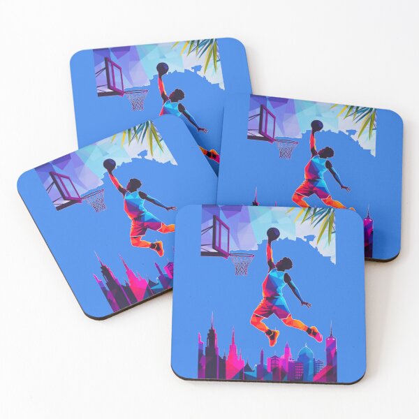 Item preview,  Neon Streetball Sunset - Geometric Basketball Art designed and sold by A-M-G-Shop.