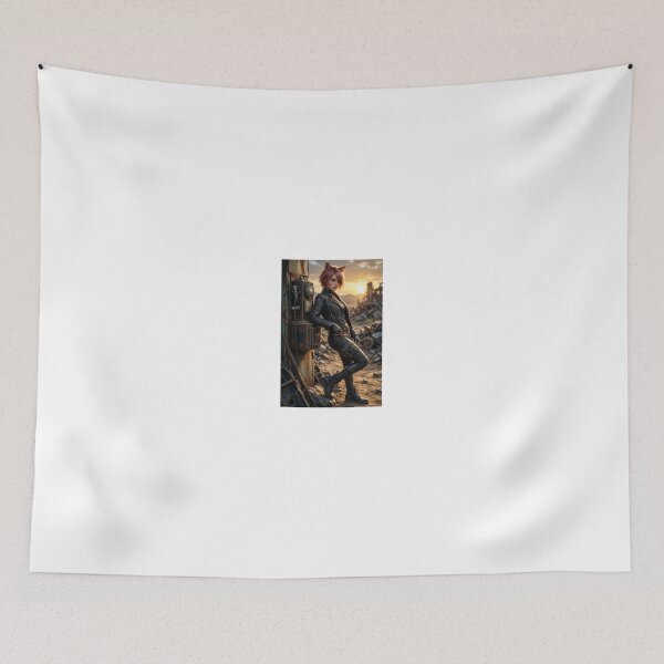 Item preview, Neko in Leather Jacket by Rotary Telephone Ruins designed and sold by CathryneDelamort.