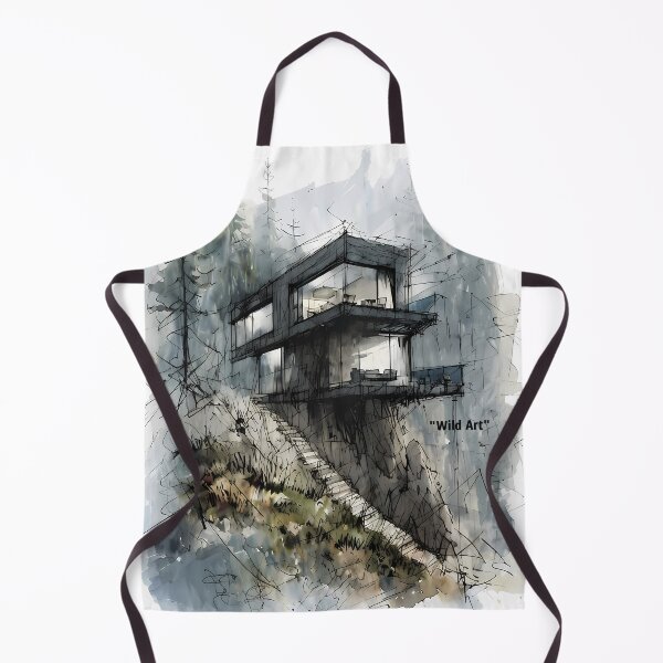 Artikelvorschau, Wild Art - Modern Cliff House Sketch entworfen und verkauft von Modern Nest Art.