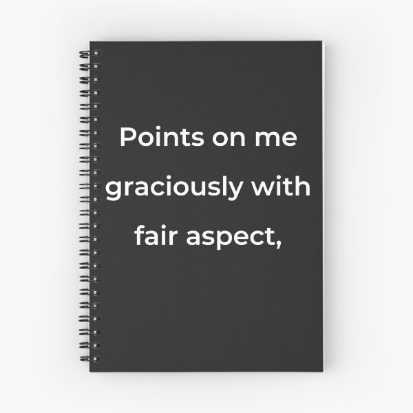 Item preview, "Points on me graciously with fair aspect," - print white designed and sold by ariksworld.