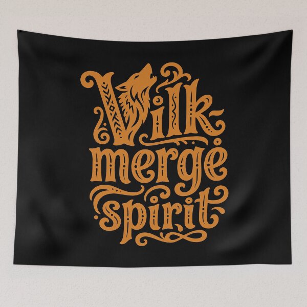 Item preview, Vilkmergė Spirit Orange Wolf Typography designed and sold by EimSol.