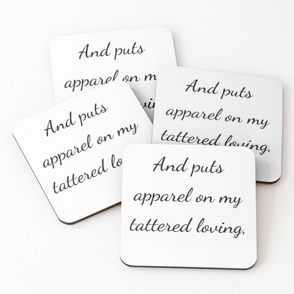 Item preview, "And puts apparel on my tattered loving," - handwriting black designed and sold by ariksworld.