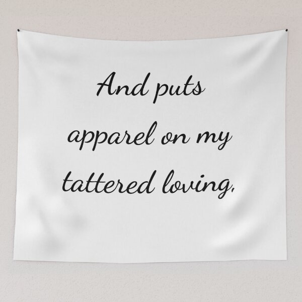 Item preview, "And puts apparel on my tattered loving," - handwriting black designed and sold by ariksworld.