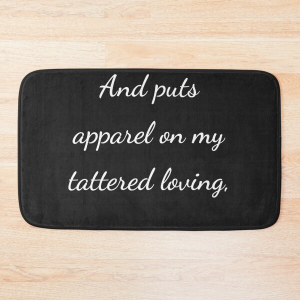 Item preview, "And puts apparel on my tattered loving," - handwriting white designed and sold by ariksworld.