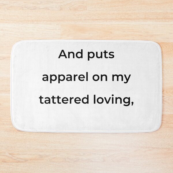 Item preview, "And puts apparel on my tattered loving," - print black designed and sold by ariksworld.