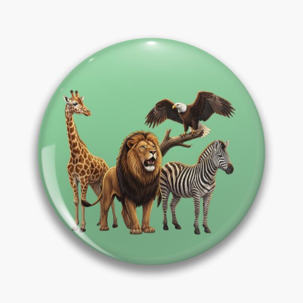Item preview, Wild Zoo Animals Adventure - Lion Giraffe Zebra Eagle designed and sold by Laaltex.