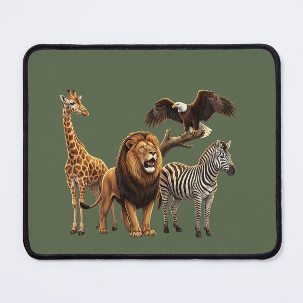 Item preview, Wild Zoo Animals Adventure - Lion Giraffe Zebra Eagle designed and sold by Laaltex.