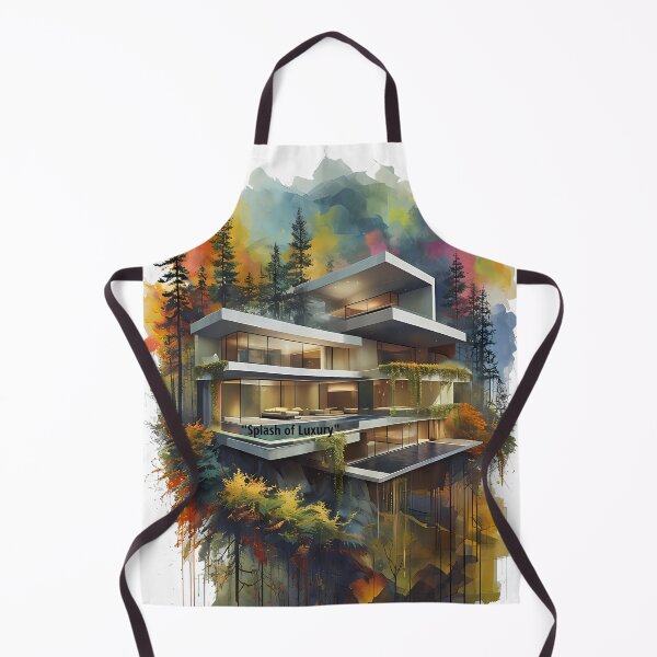 Item preview, Splash of Luxury - Vibrant Watercolor Modern Villa designed and sold by Modern Nest Art.