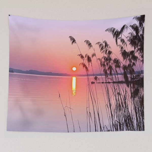 Item preview, Silence by the lake – sunset in soft colors designed and sold by Eric Nagel.