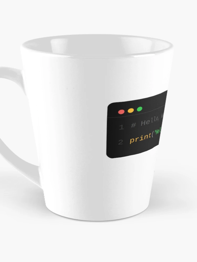 Thumbnail 3 of 4, Coffee Mug, Classic Python 3 Hello World Terminal Script designed and sold by Saturn5a.