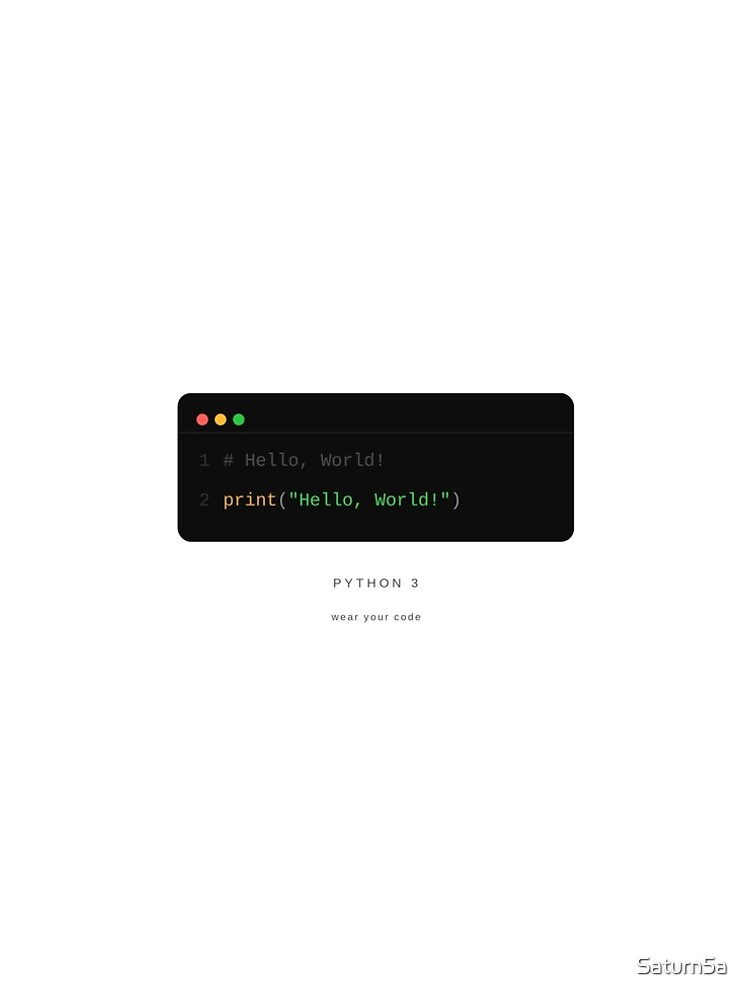 Thumbnail 5 of 5, A-Line Dress, Classic Python 3 Hello World Terminal Script designed and sold by Saturn5a.