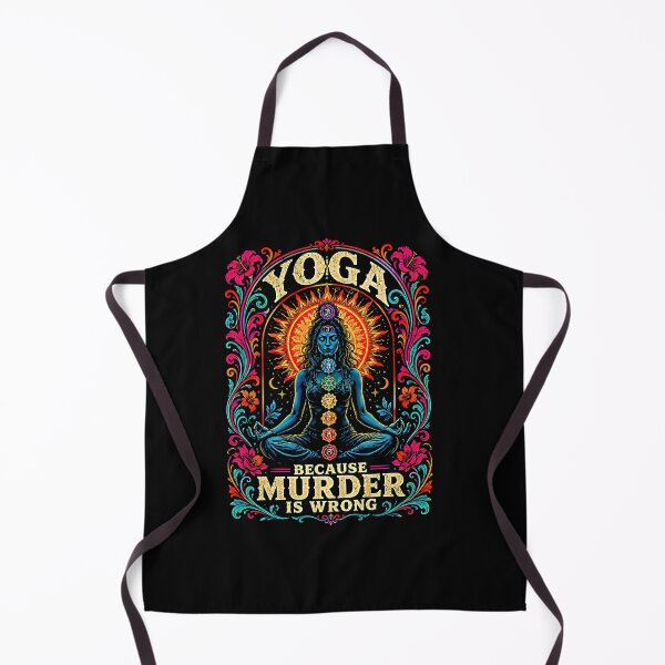 Item preview, Yoga Because Murder Is Wrong Funny Chakra Meditation Woman Boho Humor designed and sold by graphixpolash.