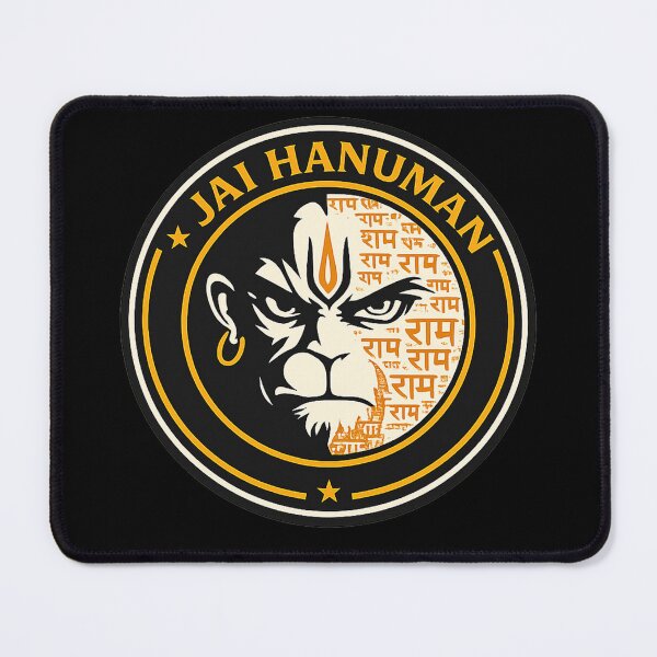 Item preview, Jai Hanuman Badge Logo Minimal Hindu God Streetwear Style T-Shirt designed and sold by warlistop.