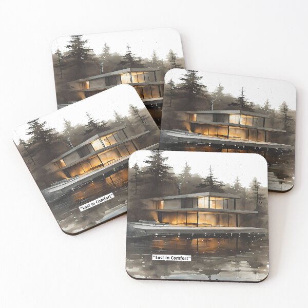 Item preview, Lost in Comfort - Modern Lakeside Villa Art designed and sold by Modern Nest Art.